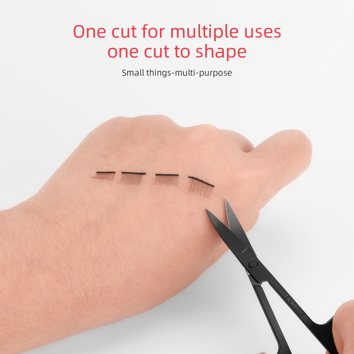 2PCS Black Eyebrow And Nose Hair Scissors Facial Hair
