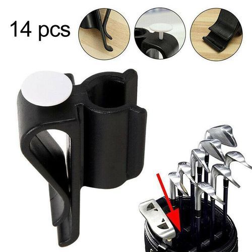 14Pcs Golf Club Clip On Clamp Holder Stand Organizer Club Aid Tool Bag Clip For Golf Ball Mark Training Aids Golf Accessories