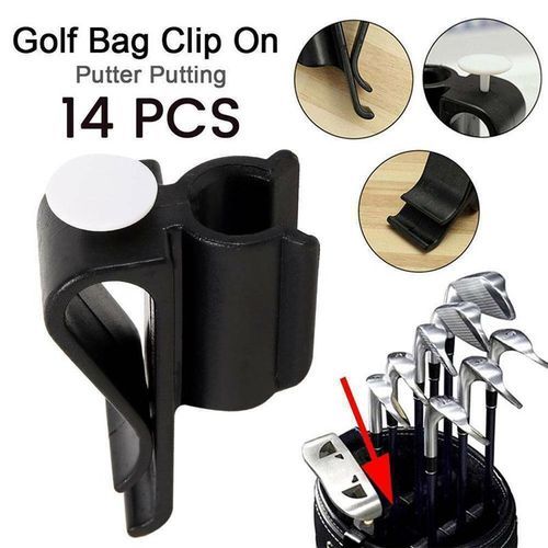 14Pcs Golf Club Clip On Clamp Holder Stand Organizer Club Aid Tool Bag Clip For Golf Ball Mark Training Aids Golf Accessories