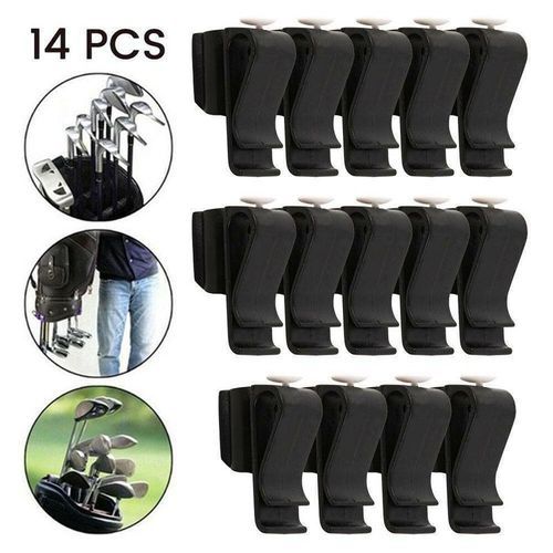 14Pcs Golf Club Clip On Clamp Holder Stand Organizer Club Aid Tool Bag Clip For Golf Ball Mark Training Aids Golf Accessories