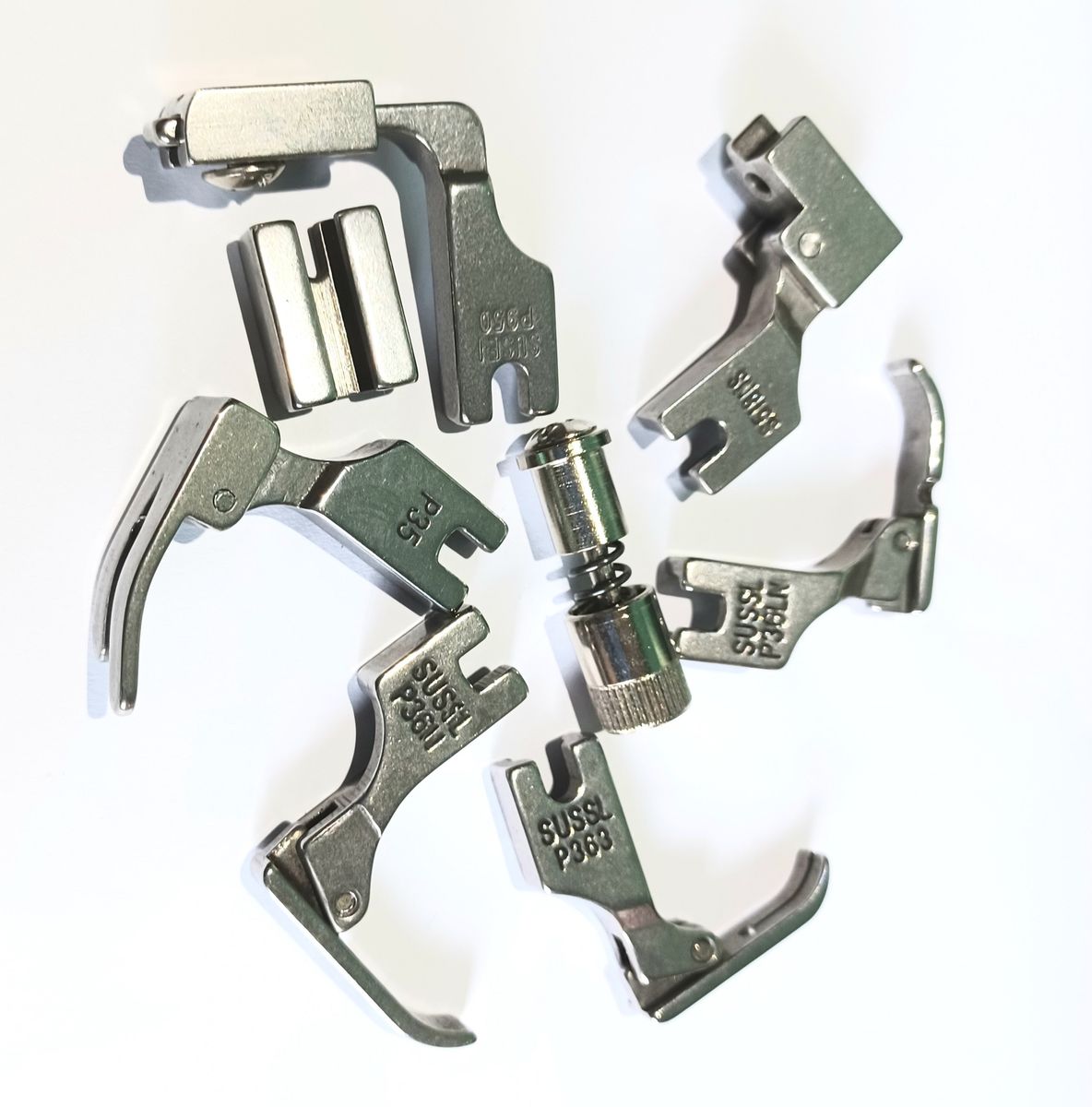 6pc Industrial Sewing Machine Presser Foot Plus Change Clamp