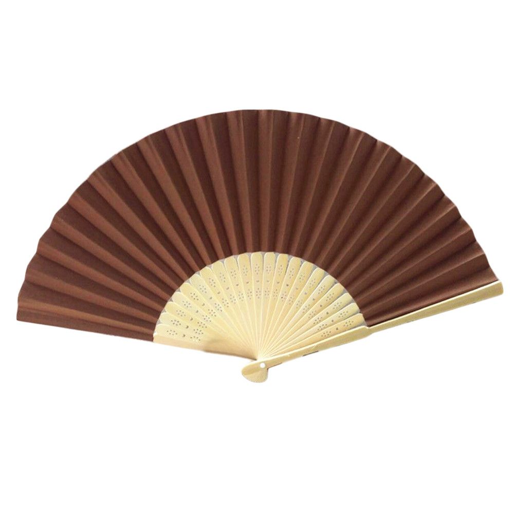 Silk Dance Folding Fan Gift Hand Solid Wedding Held Lace Color Folding Pcs Solid Color Fan Pattern 1 Party