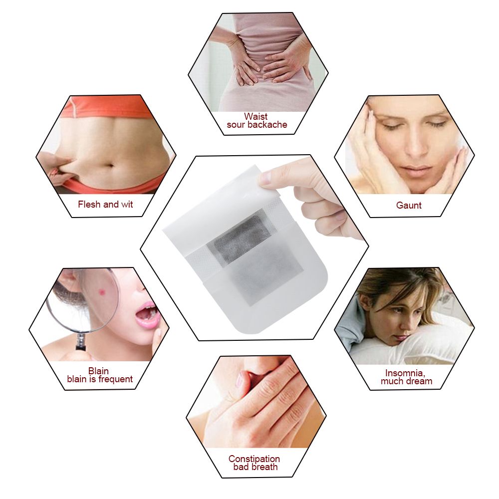 Herbal Adhesives Detox Patch Sumifun 12Pcs/Box Bamboo Foot Pads K03001 Beauty Pads Sing Slimming