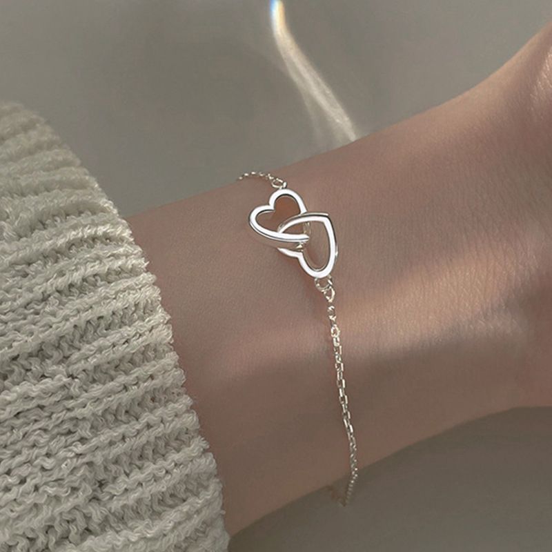 Silver Plated Light Luxury Ladies Bear Pendant Tag Charm Silver Color Let