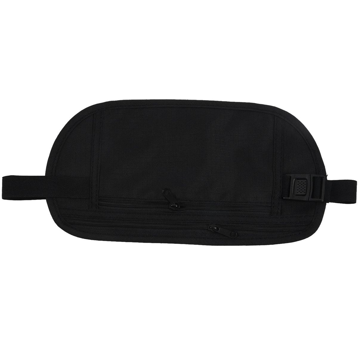 New Travel Waist Pouch for Passport Money Belt Bag Hidden Security Wallet Black