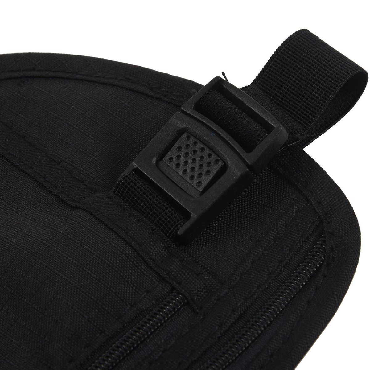 New Travel Waist Pouch for Passport Money Belt Bag Hidden Security Wallet Black