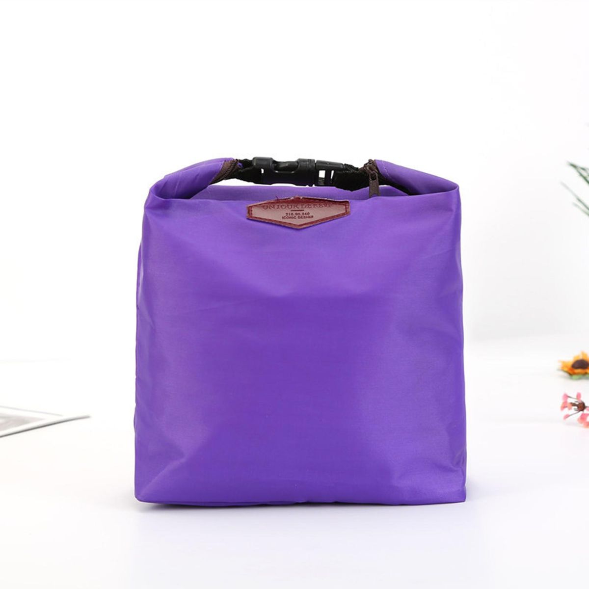 Insulated Lunch Bag School Students Thermal Bento Box Carrying Pouch Purple