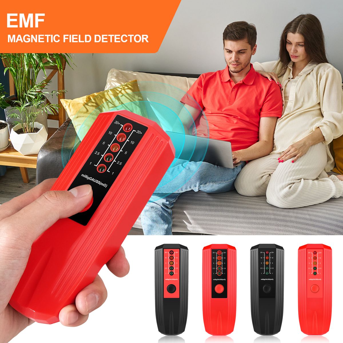 Handheld EMF Meter Portable Electromagnetic Radiation