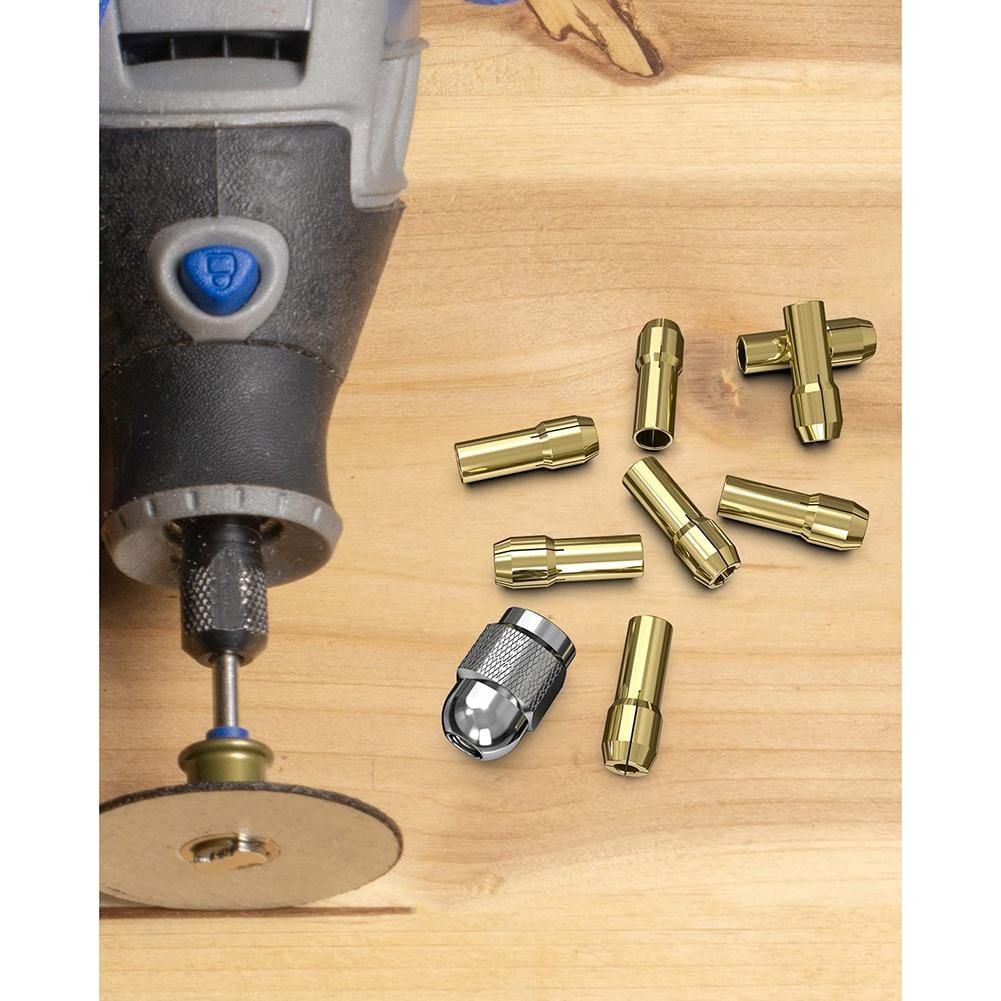 10Pcs Brass Collet for  Repment 4485 Quick Change Drill Nut Tool Set with Two Metal Change Collet Nut