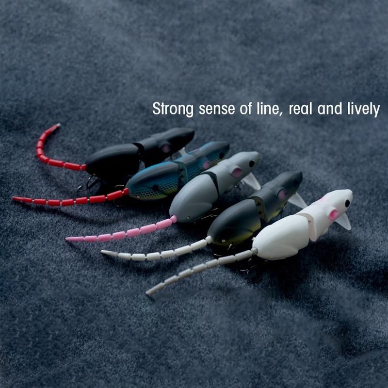 Artificial Fishing Lure Plastic Mouse Lure Rat Bait with Hoo