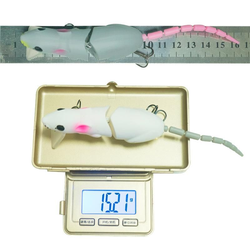 Artificial Fishing Lure Plastic Mouse Lure Rat Bait with Hoo