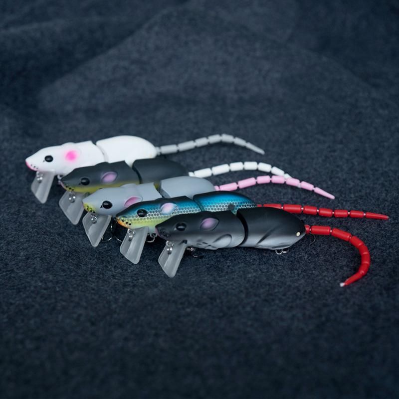 Artificial Fishing Lure Plastic Mouse Lure Rat Bait with Hoo