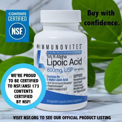 R-Alpha Lipoic Acid 600 Mg Per Serving 60 Capsules