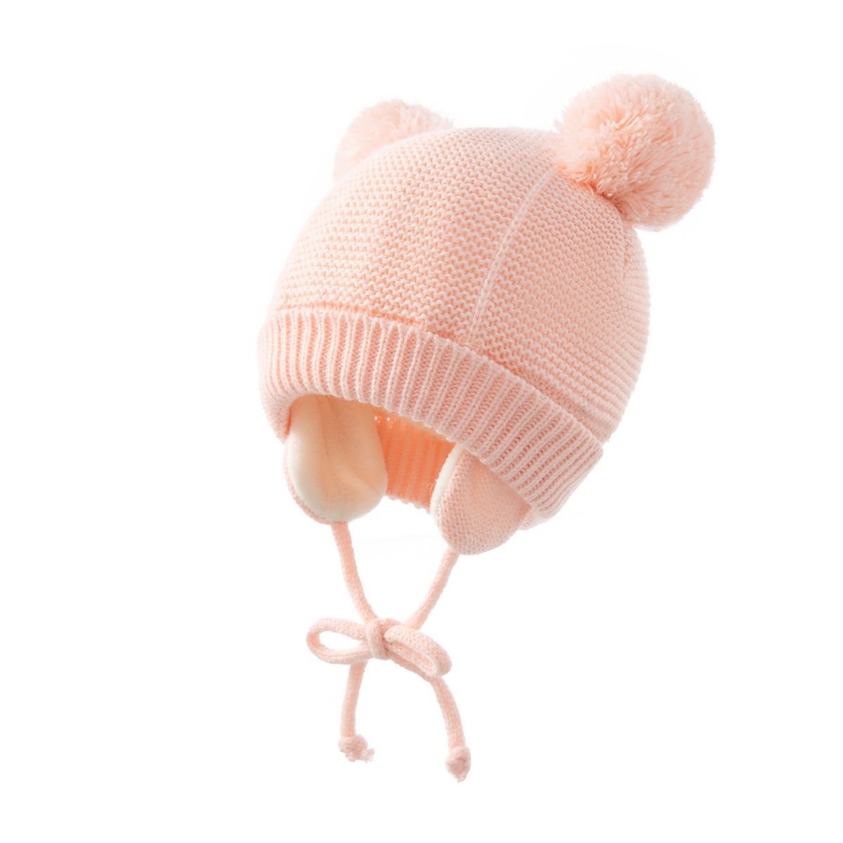 LAOdou 1 Set 1-4 Years Hat Gloves Two Plush Balls Ropes Boys-Pink