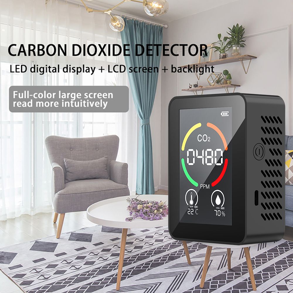 3-in-1 Infrared CO2 Temperature Humidity Monitor