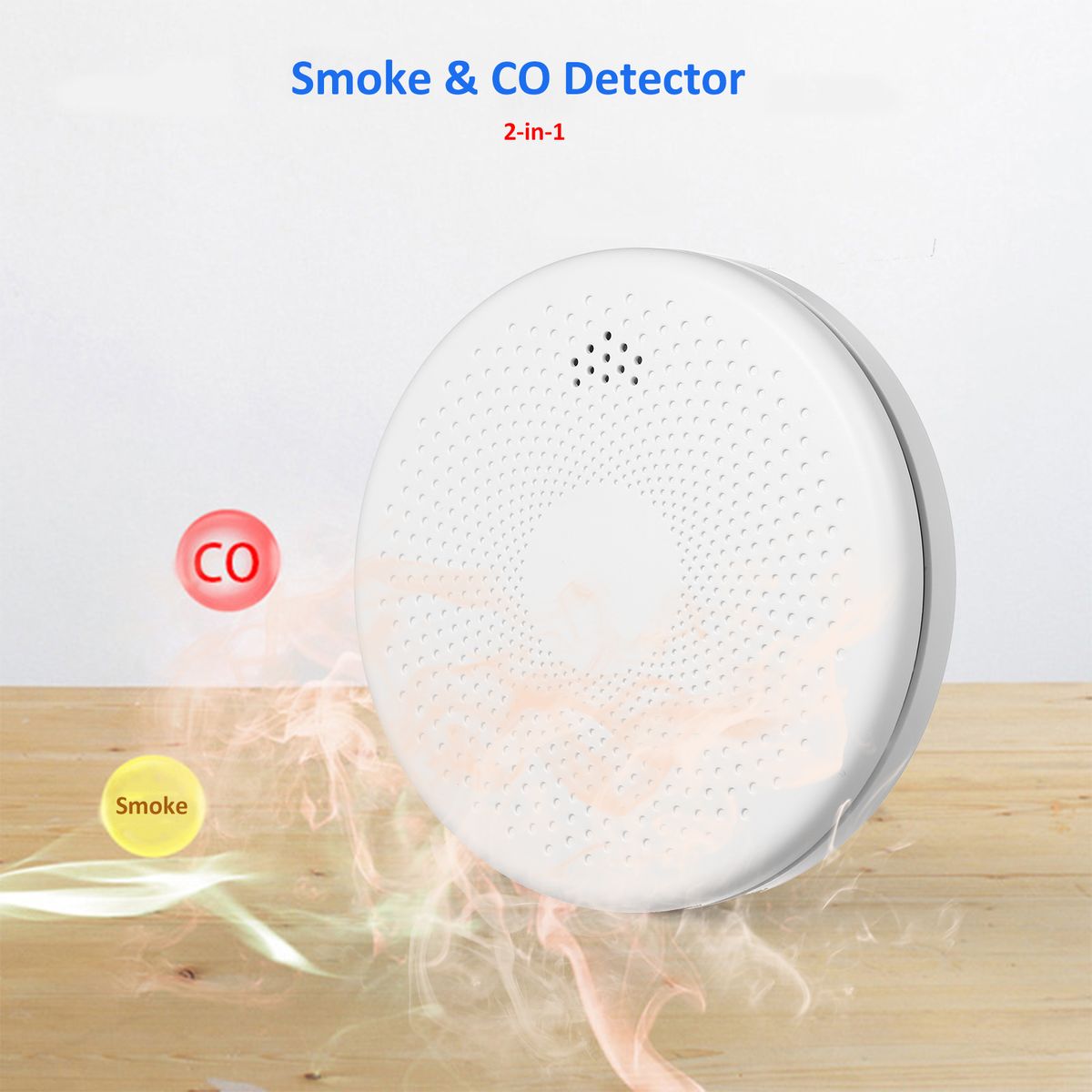 2-in-1 WiFi CO   Smoke Sensor Alarm Combination Smoke