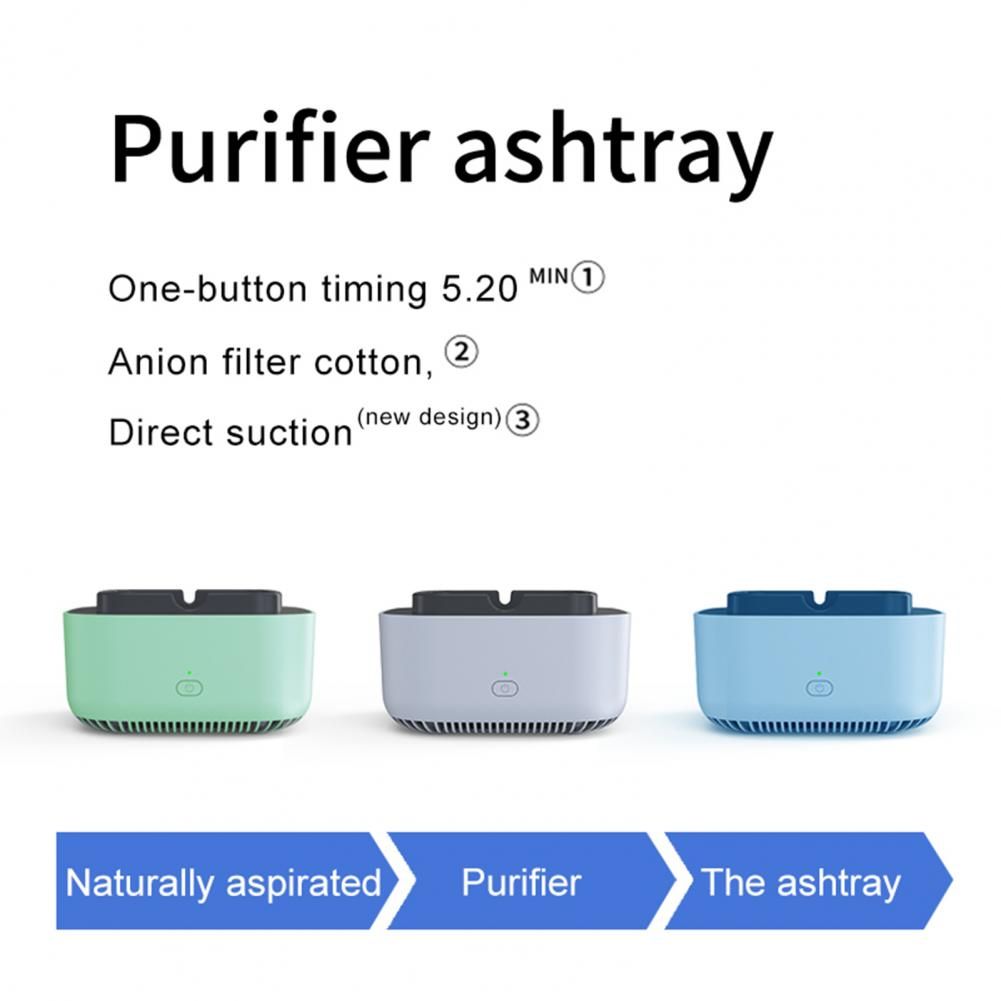 Direct Suction Smokeless Ashtray 360 Degree Surround Air Purifier Automatic Shut-down 600mAh Ashtray Air Filter For Home