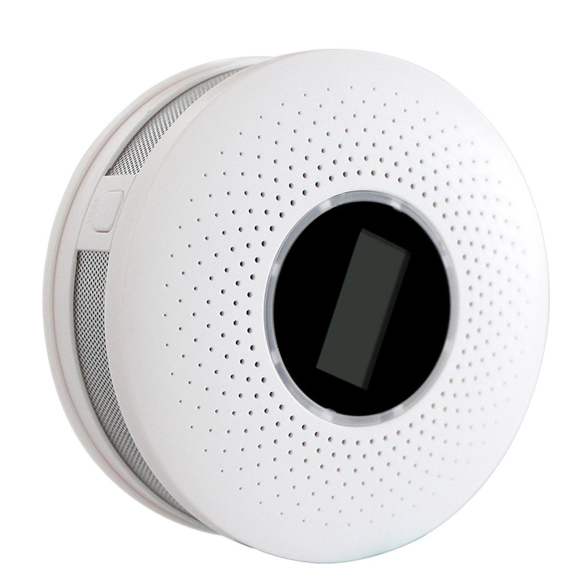 Combination Smoke and Carbon Monoxide Detector with Display Sound & Flash Alarm & LED Indicating Alarm Intelligent Smoke and CO Detector for Home Company Factory Warehouse KTV Compound Type Detector