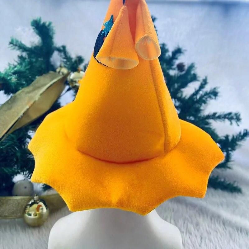 Children Dress Up Props Halloween Hat Decorations Show Adult Pumpkin Hat Wizard Witch Hat Decorative Headdress