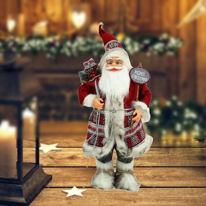 Santa Claus Figurines Sitting  Gnome Dwarf