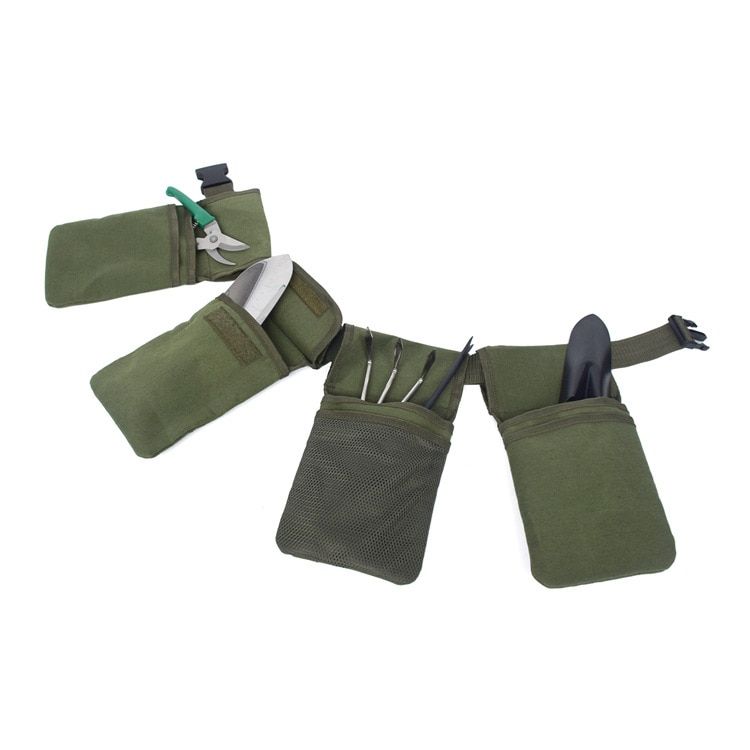 Garden Canvas Tool Belt Bag 4 Pocket Storage Waterproof Portable Men Women Durable Scissors Lawn Mower Household