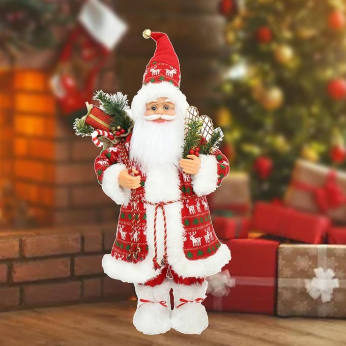 Santa Claus Figures Plush Doll Santa Statues And Figurines For Style 3