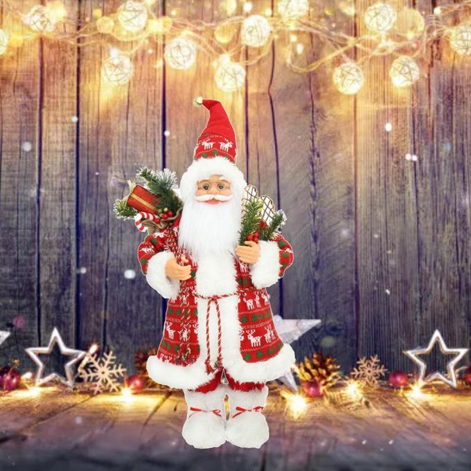 Santa Claus Figures Plush Doll Santa Statues And Figurines For Style 3