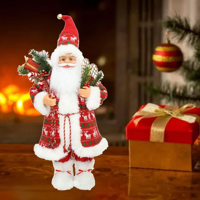 Santa Claus Figures Plush Doll Santa Statues And Figurines For Style 3