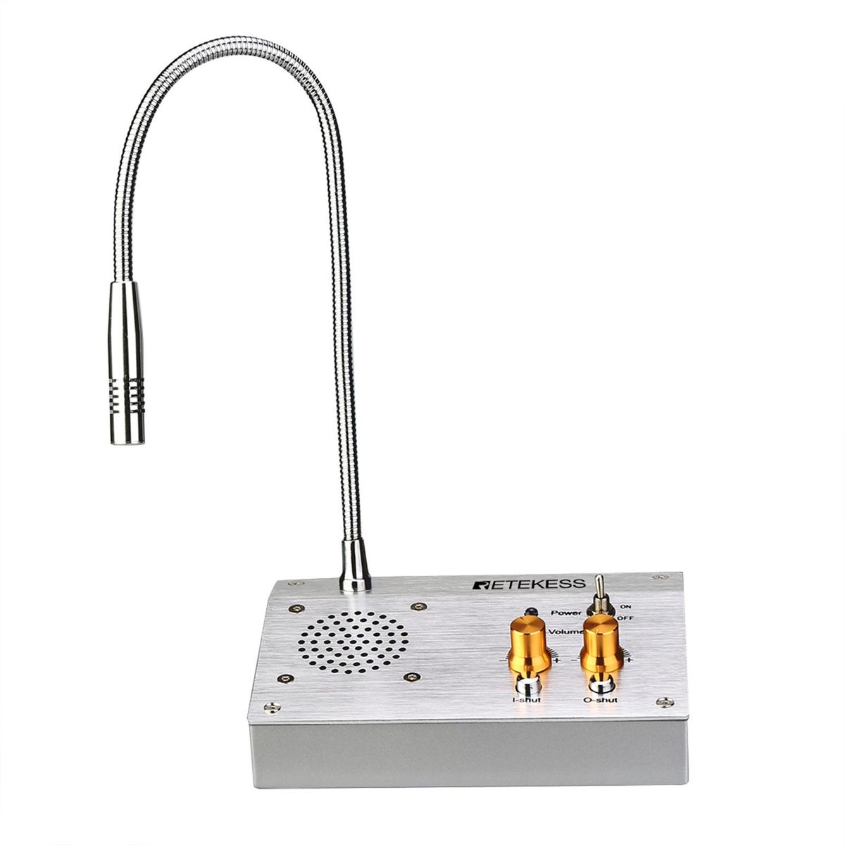 Retekess TW103 Intercom System with Mic Dual Way Window Counter Intercom Microphone Interphone System for Bank Office Store