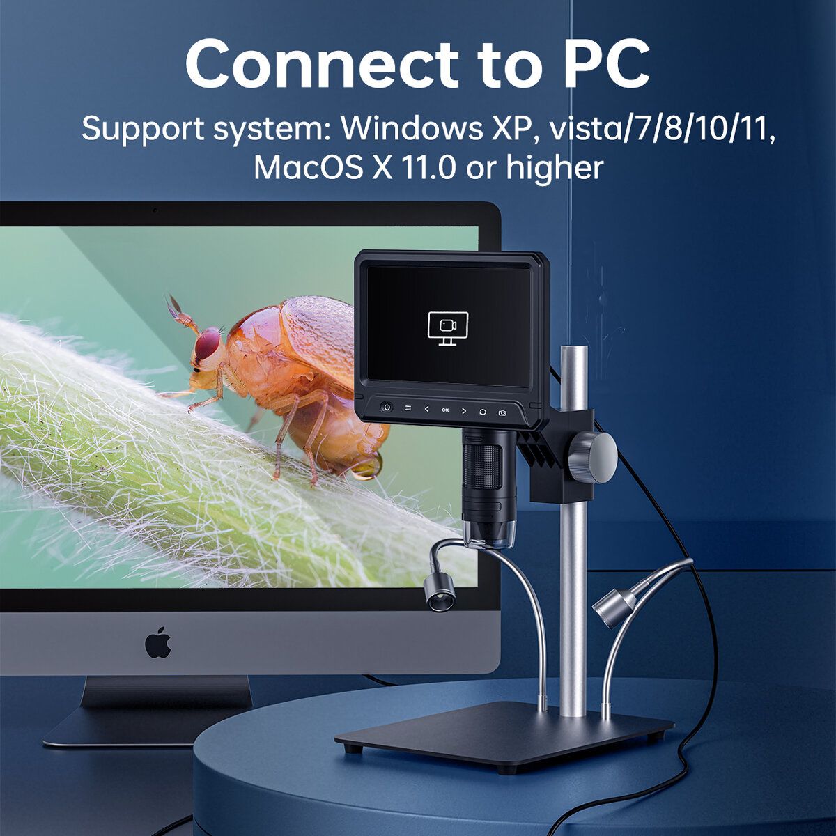 INSKAM 331-A 1600X 12MP HDMI USB Digital Microscope Camera