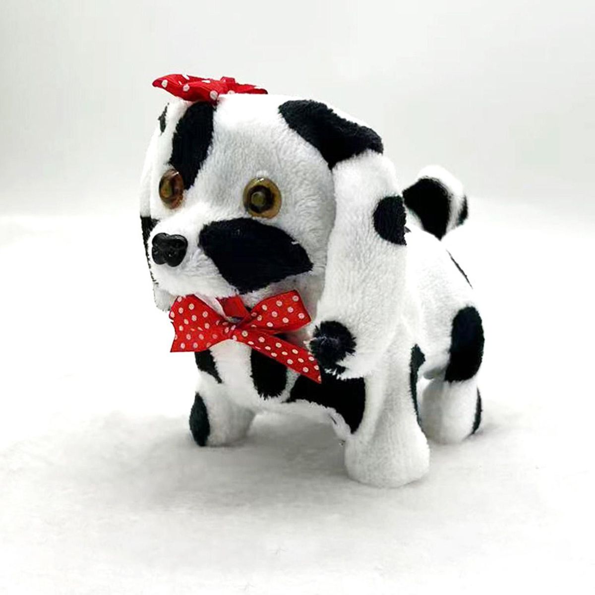 Dog Toy Cartoon Bow Puppy Plush Doll Black