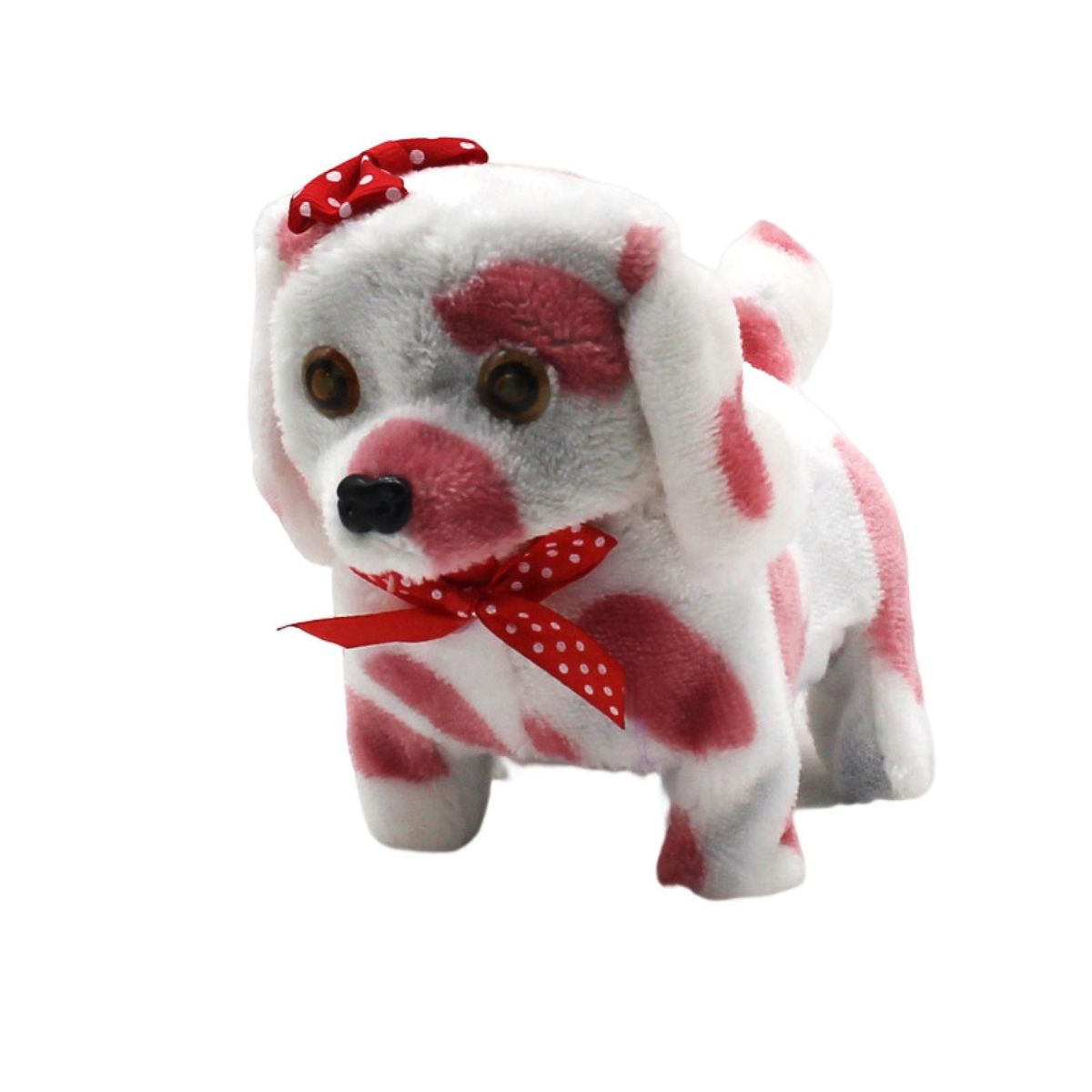 Dog Toy Cartoon Bow Puppy Plush Doll Pink
