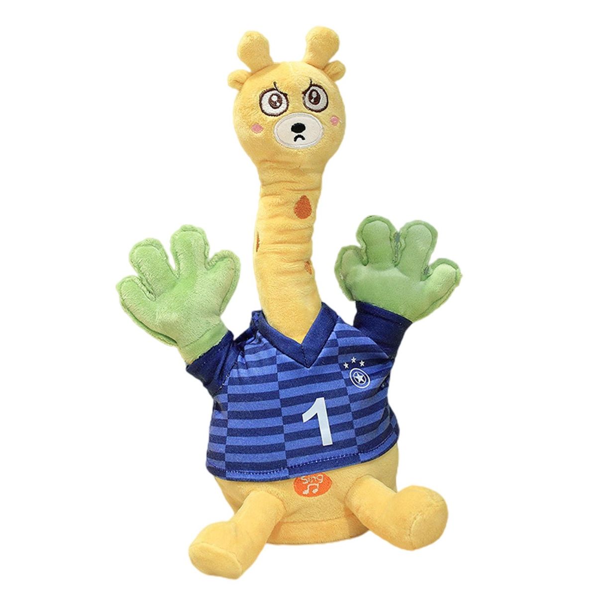30cm Plush Duck Doll Electric Chick Giraffe Duck Plush Toy Mascot Doll Dark Blue