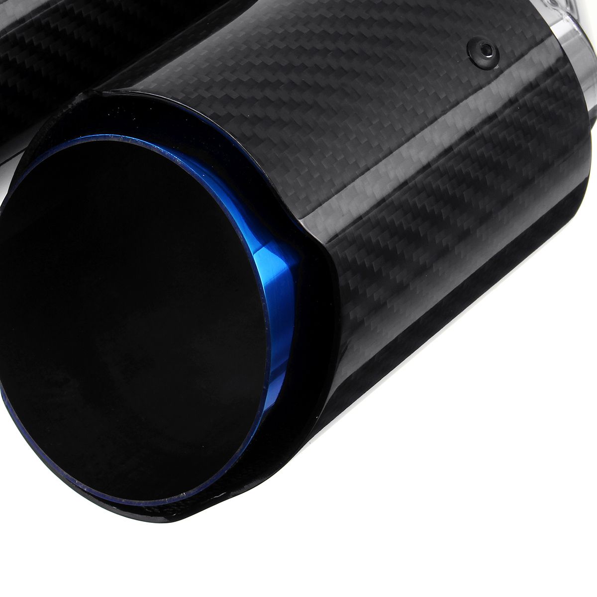 66mm Inlet 89mm Outlet Glossy Carbon Fiber Dual Exhaust Pipe Tail Muffler Tip