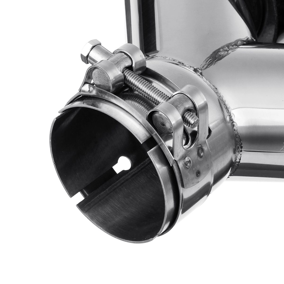 66mm Inlet 89mm Outlet Glossy Carbon Fiber Dual Exhaust Pipe Tail Muffler Tip