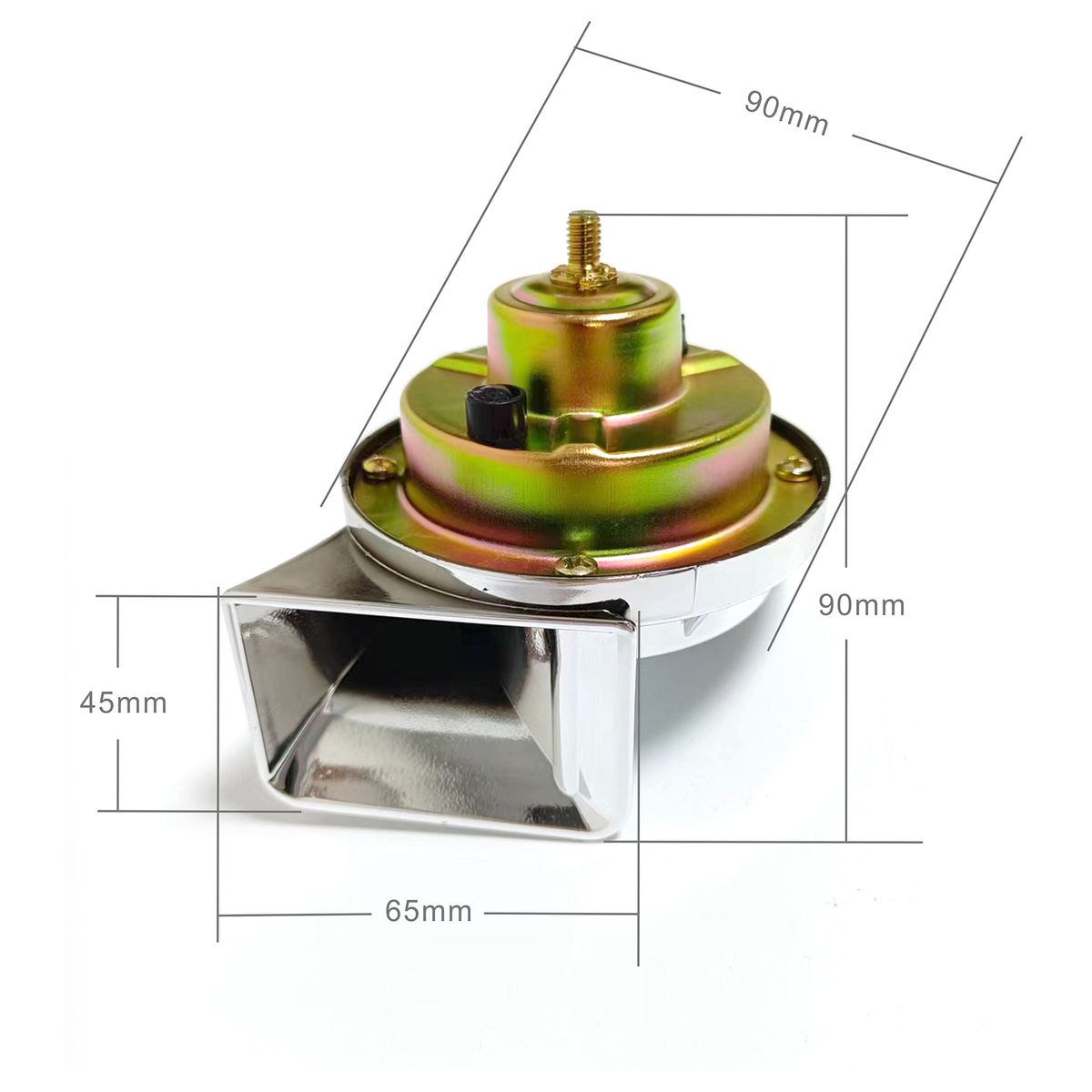 12V 2Pcs Loud Air Electric Snail Horn Dual Tone Snail Horn