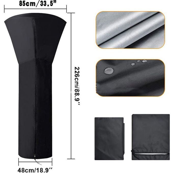 Heater  Overs Waterproof With Zi Er Suitable For Outdoor Garden Terra E  Onvenient Storage Heater  Overs-bla K-228*106*70mm