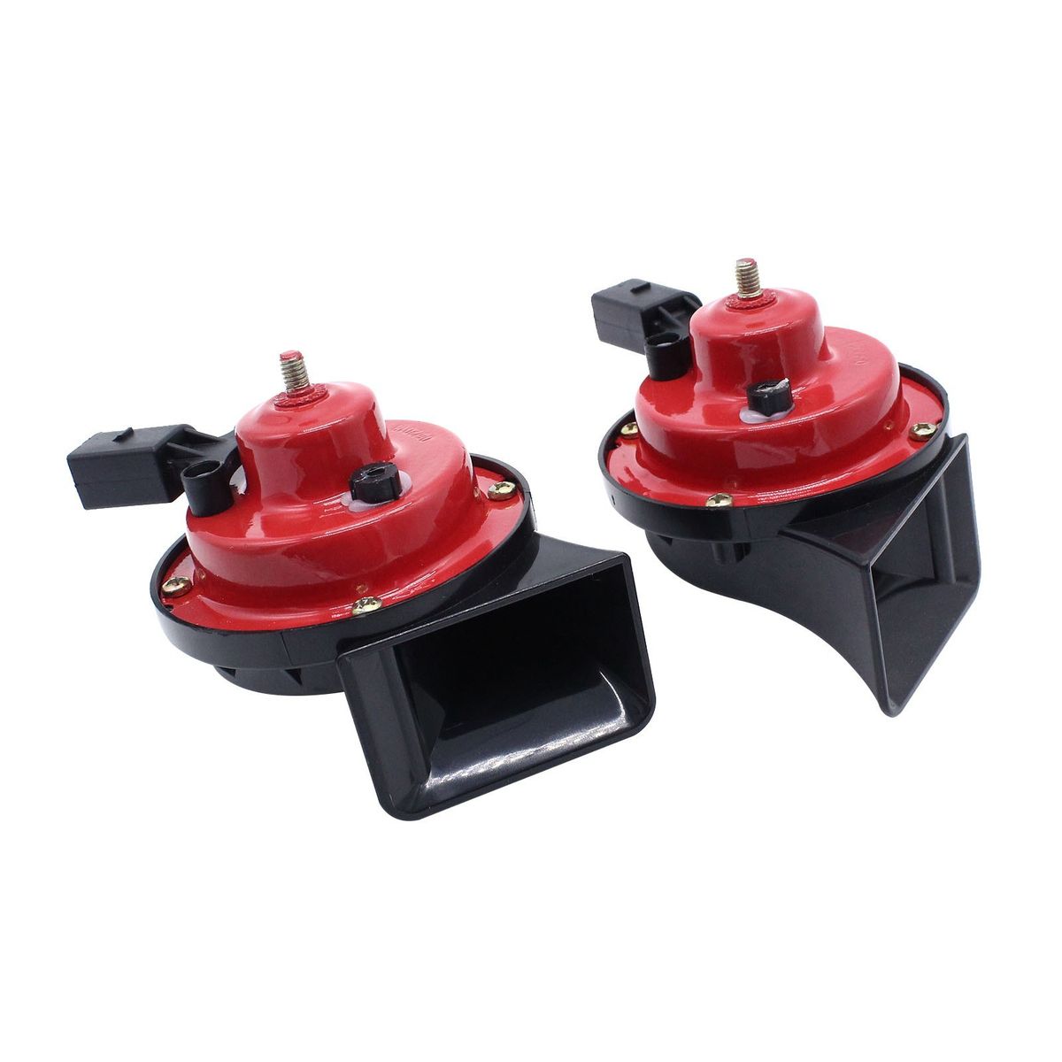 2PCS Waterproof Snail Horn Loud Dual-Tone Automobile Horn