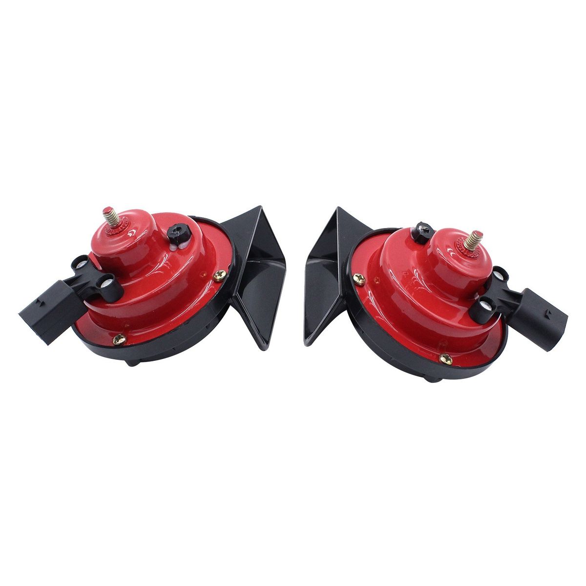 2PCS Waterproof Snail Horn Loud Dual-Tone Automobile Horn