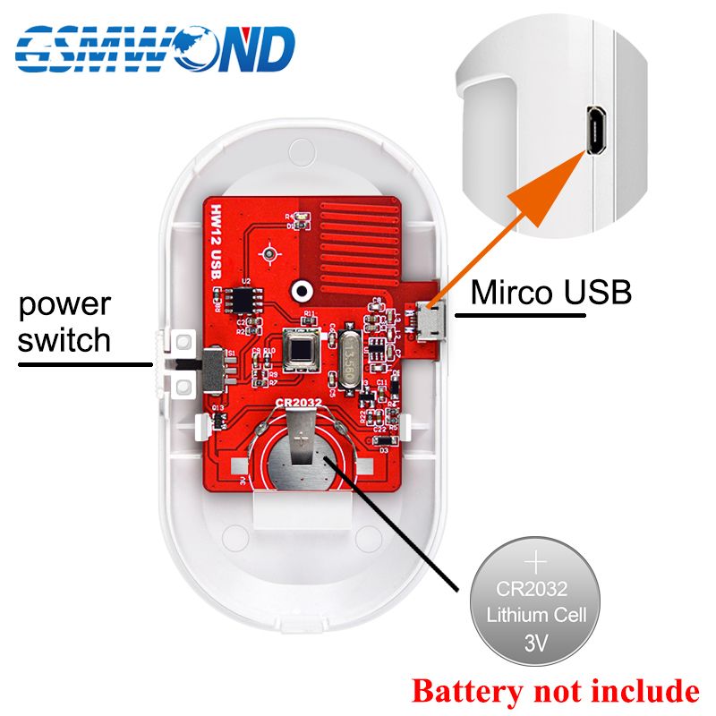 PIR Motion Detector For 433MHz Home Burglar Alarm System,