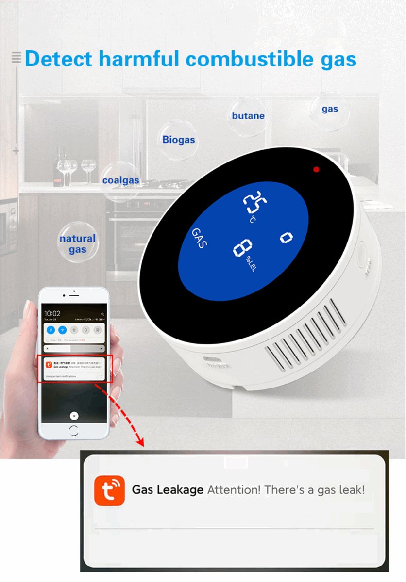 Smart Life Wifi Combustible Gas Leak Detector