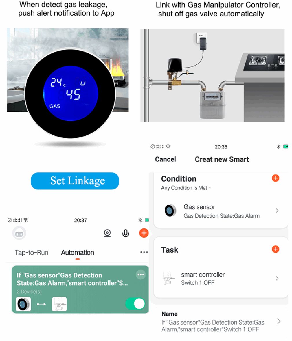 Smart Life Wifi Combustible Gas Leak Detector