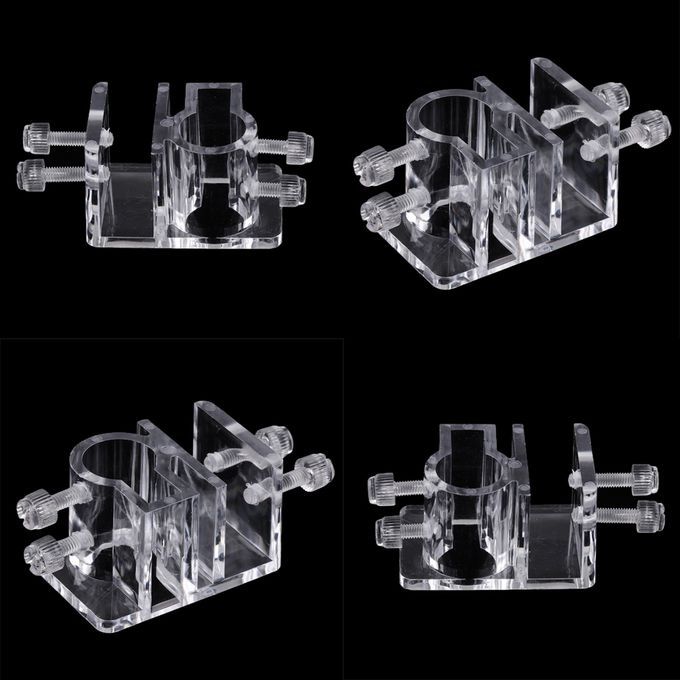 4Pcs Acrylic Aquarium Hose Tube Fixing Clip Holder Clamp For Pipe New