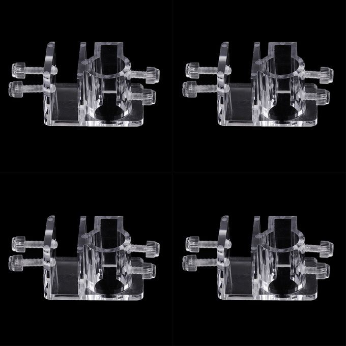 4Pcs Acrylic Aquarium Hose Tube Fixing Clip Holder Clamp For Pipe New