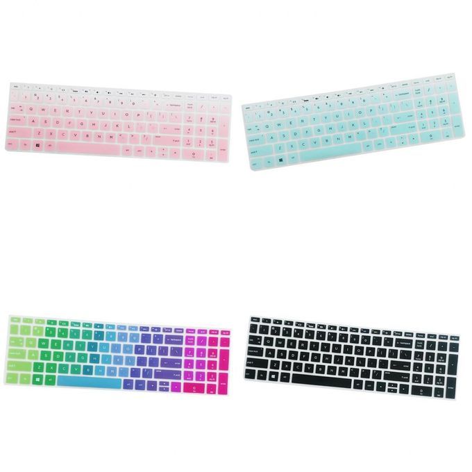 4 PCS Silicone Notebook Keyboard Skin Cover For HP 15.6''BF Laptops
