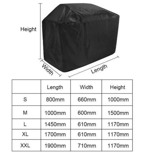 210D BBQ Cover Outdoor Dust Waterproof Weber Heavy Duty Grill Cover Rain Protective Outdoor Barbecue Cover Round