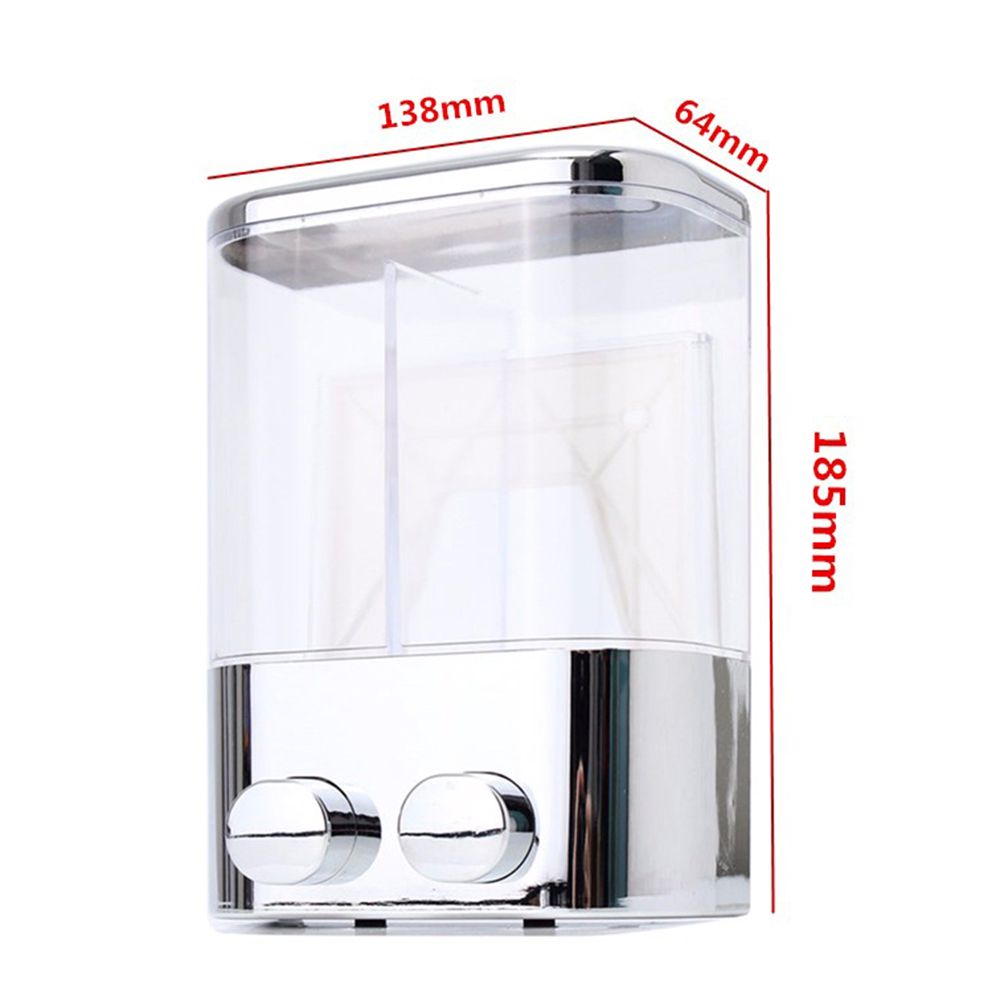 Double Wall Mount Soap Shampoo Shower Glue Dispenser Liquid