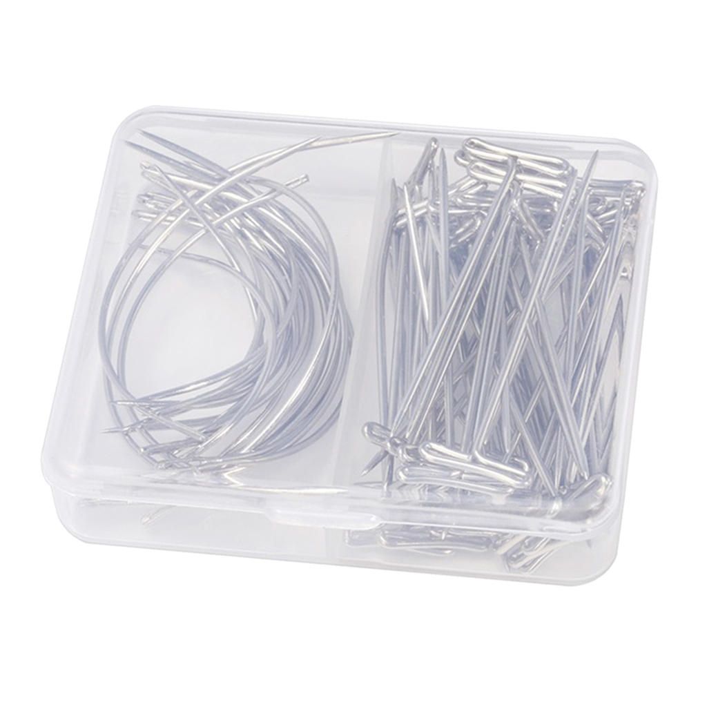 T Pins And C Curved Needles (2 Inch And 2.5 Inch) With Plastic Box,