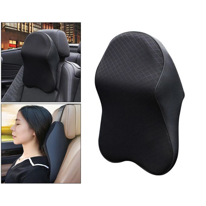 Car Neck Cushion Car Seat Neck Pillow Headrest Cushion Soft Black S
