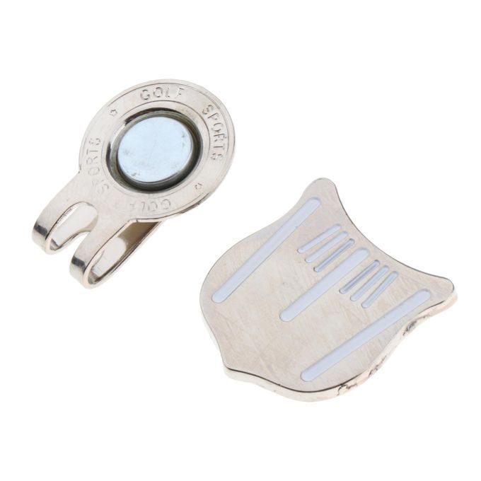 Golf Hat Clip Magnet Ball Marker Putt Alignment Tool Marker White